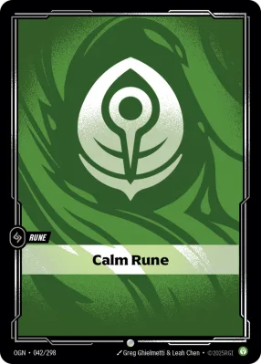 Calm Rune, Riftbound card OGN-042/298 from Origins