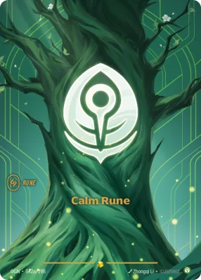 Calm Rune, Riftbound card OGN-042a/298 from Origins