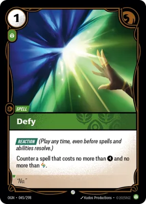 Defy, Riftbound card OGN-045/298 from Origins