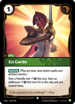 En Garde, Riftbound card OGN-046/298 from Origins
