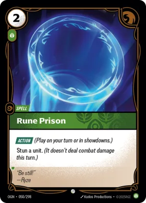 Rune Prison, Riftbound card OGN-050/298 from Origins