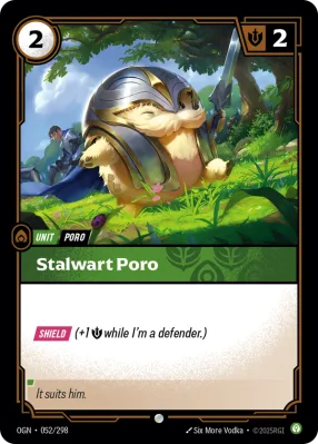 Stalwart Poro, Riftbound card OGN-052/298 from Origins
