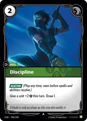Discipline, Riftbound card OGN-058/298 from Origins