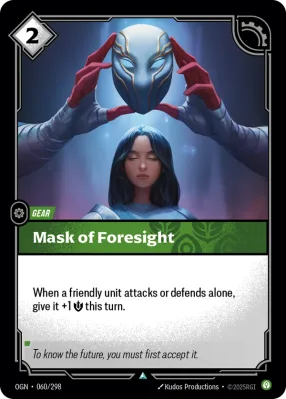 Mask of Foresight, Riftbound card OGN-060/298 from Origins
