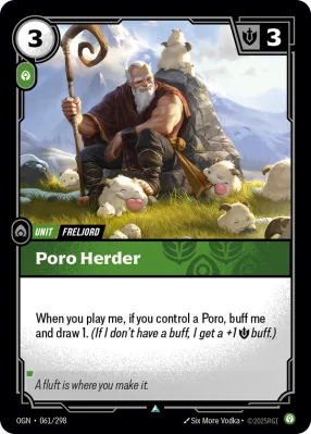 Poro Herder, Riftbound card OGN-061/298 from Origins
