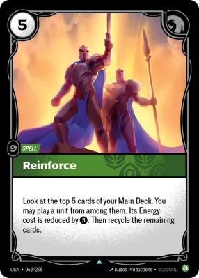 Reinforce, Riftbound card OGN-062/298 from Origins
