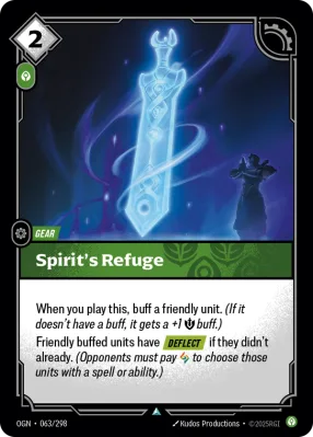 Spirit's Refuge, Riftbound card OGN-063/298 from Origins