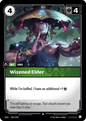 Wizened Elder, Riftbound card OGN-065/298 from Origins