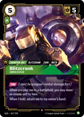 Blitzcrank, Riftbound card OGN-067/298 from Origins
