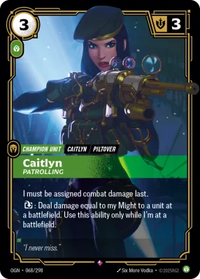 Caitlyn, Riftbound card OGN-068/298 from Origins
