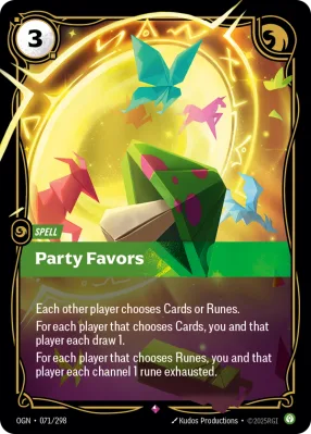 Party Favors, Riftbound card OGN-071/298 from Origins