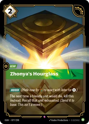 Zhonya's Hourglass, Riftbound card OGN-077/298 from Origins