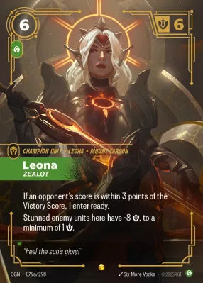 Leona, Riftbound card OGN-079a/298 from Origins