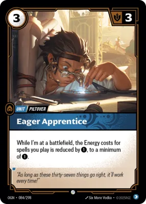 Eager Apprentice, Riftbound card OGN-084/298 from Origins