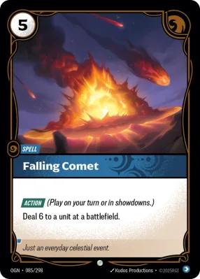Falling Comet, Riftbound card OGN-085/298 from Origins