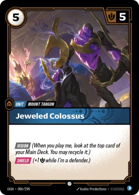 Jeweled Colossus, Riftbound card OGN-086/298 from Origins