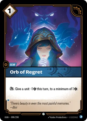 Orb of Regret, Riftbound card OGN-090/298 from Origins