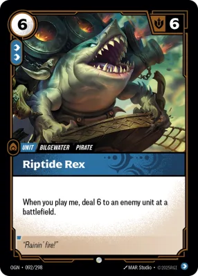 Riptide Rex, Riftbound card OGN-092/298 from Origins