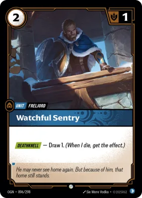 Watchful Sentry, Riftbound card OGN-096/298 from Origins