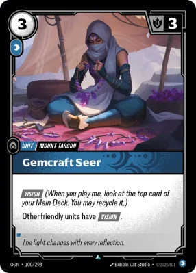 Gemcraft Seer, Riftbound card OGN-100/298 from Origins