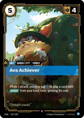 Ava Achiever, Riftbound card OGN-107/298 from Origins