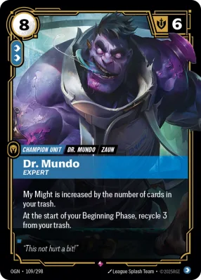 Dr. Mundo, Riftbound card OGN-109/298 from Origins