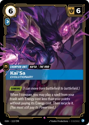 Kai'Sa, Riftbound card OGN-112/298 from Origins