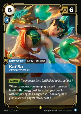 Kai'Sa, Riftbound card OGN-112a/298 from Origins