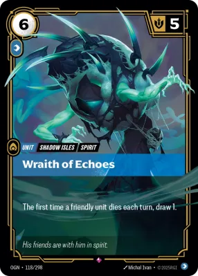 Wraith of Echoes, Riftbound card OGN-118/298 from Origins