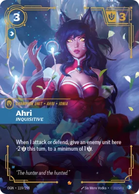 Ahri, Riftbound card OGN-119/298 from Origins
