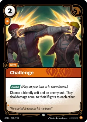 Challenge, Riftbound card OGN-128/298 from Origins