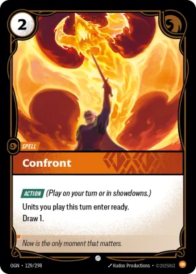 Confront, Riftbound card OGN-129/298 from Origins
