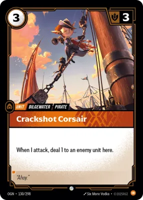 Crackshot Corsair, Riftbound card OGN-130/298 from Origins