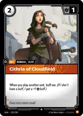 Cithria of Cloudfield, Riftbound card OGN-139/298 from Origins