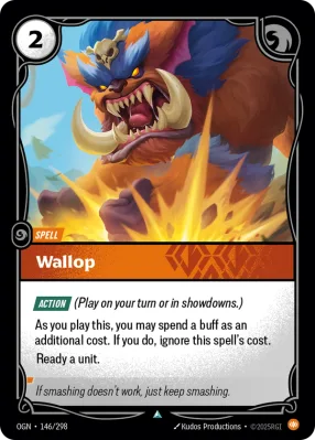 Wallop, Riftbound card OGN-146/298 from Origins