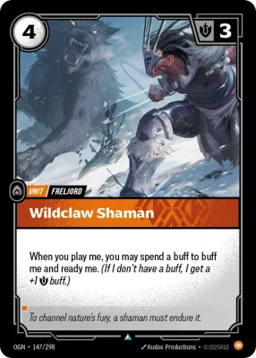 Wildclaw Shaman, Riftbound card OGN-147/298 from Origins