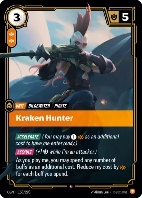 Kraken Hunter, Riftbound card OGN-150/298 from Origins