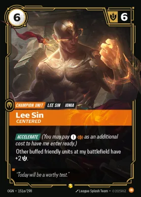 Lee Sin, Riftbound card OGN-151a/298 from Origins