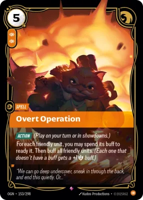 Overt Operation, Riftbound card OGN-153/298 from Origins