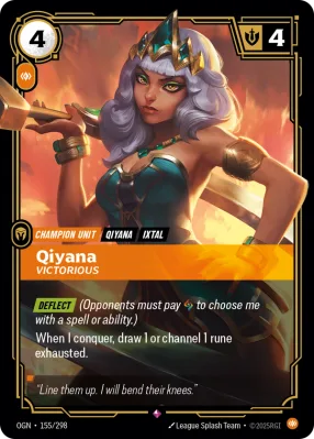Qiyana, Riftbound card OGN-155/298 from Origins