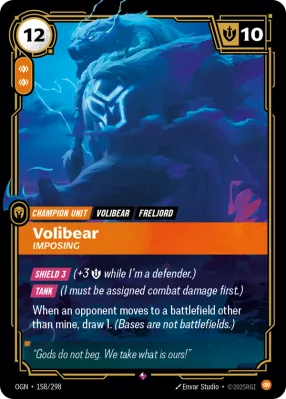 Volibear, Riftbound card OGN-158/298 from Origins