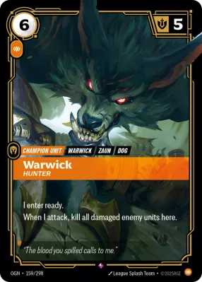 Warwick, Riftbound card OGN-159/298 from Origins