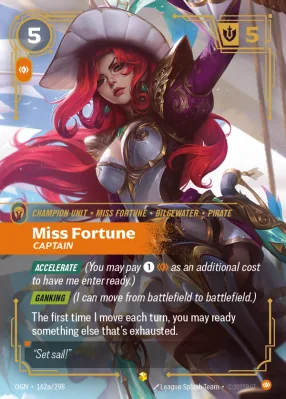 Miss Fortune, Riftbound card OGN-162a/298 from Origins