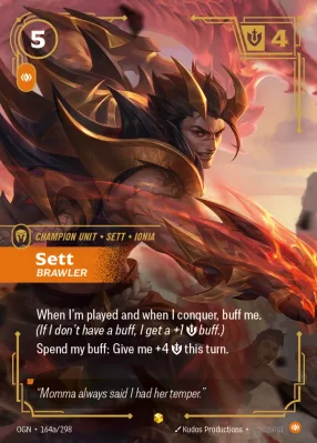 Sett, Riftbound card OGN-164a/298 from Origins