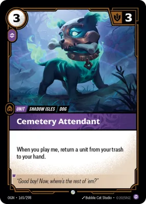 Cemetery Attendant, Riftbound card OGN-165/298 from Origins
