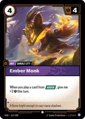 Ember Monk, Riftbound card OGN-167/298 from Origins