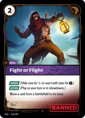 Fight or Flight, Riftbound card OGN-168/298 from Origins