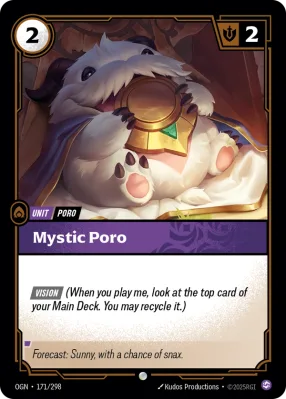 Mystic Poro, Riftbound card OGN-171/298 from Origins
