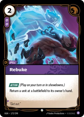 Rebuke, Riftbound card OGN-172/298 from Origins