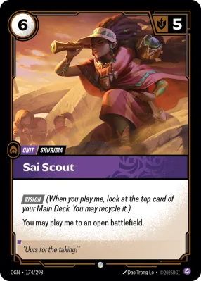 Sai Scout, Riftbound card OGN-174/298 from Origins